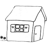 coloriage maison ours